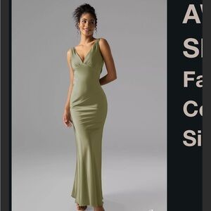 Chic Olive Maxi Dress